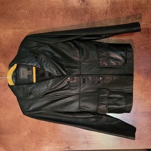 Leather blazer like jacket